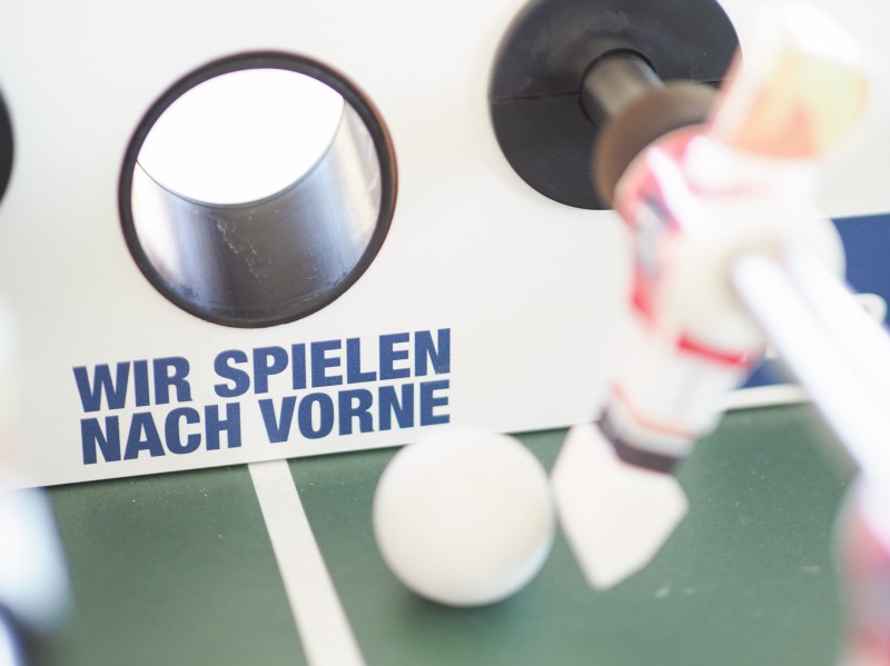 Tischkicker Kanzlei HSP "Wir spielen nach vorne"